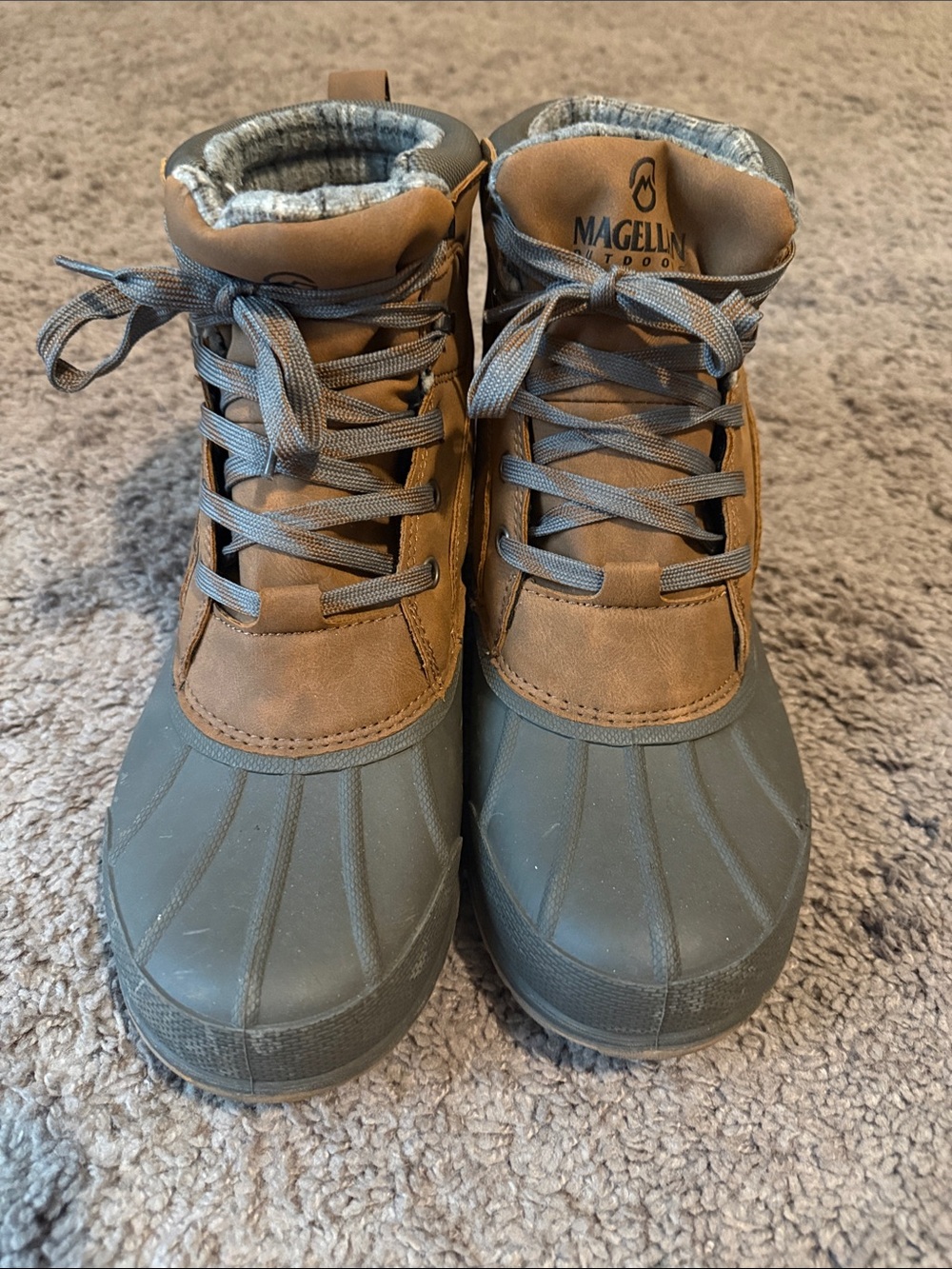 Magellan Outdoors Brown & Gray Waterproof Duck Boots